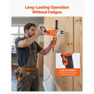 VEVOR Ηλεκτρικό Αναδευτήρας Δράπανο 1200W 0-750RPM με Καλώδιο για Μ...