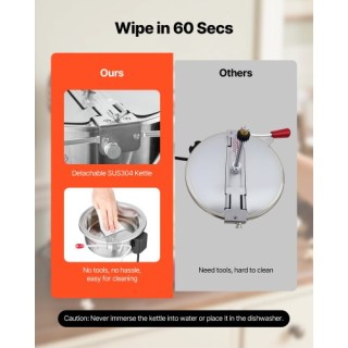 VEVOR Μηχανή Ποπκόρν Πάγκου 800W 0.2kg Καζάνι Κόκκινο TSBMHJHS8OZW7...