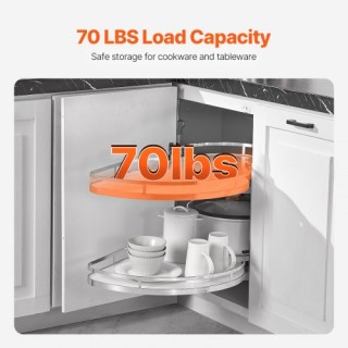 VEVOR  Γωνιακός Ντουλάπι Οργάνωσης με Διπλό Τραβηχτό και Απαλό Κλεί...