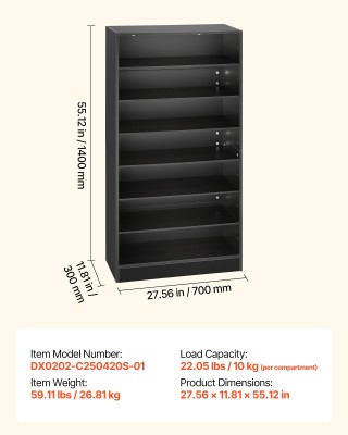VEVOR Ερμάριο Αποθήκευσης Μέσων, 7 Επιπέδων Οργανωτής DVD, Πολυμέσω... VEVOR Ερμάριο Αποθήκευσης Μέσων, 7 Επιπέδων Οργανωτής DVD, Πολυμέσω...