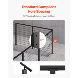 VEVOR Καλωδιακός Στύλος VEVRO 36 με Οπές L-Σχήματος 1JZLGZXHS914IVC...