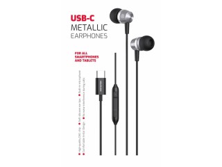 SWISSTEN Μεταλλικά Ακουστικά USB-C, Μαύρα 8595217487390 SWISSTEN Μεταλλικά Ακουστικά USB-C, Μαύρα 8595217487390