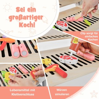 Costway  Σετ Παιχνιδιού Ψησταριάς για Παιδιά - Ρεαλιστική Εμπειρία ...