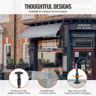 VEVOR  Τέντα Βεράντας 157x47 Αναδιπλούμενη με Μανιβέλα SSSZYPHSLZS1...