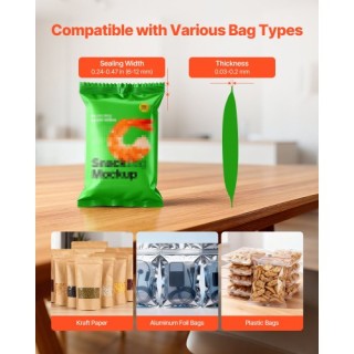 VEVOR Οριζόντια Συνεχής Σφραγιστική Μηχανή Σάκων με Τύπωμα Μελάνης,... VEVOR Οριζόντια Συνεχής Σφραγιστική Μηχανή Σάκων με Τύπωμα Μελάνης,...