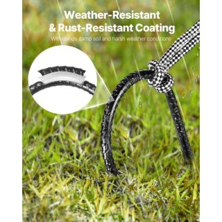 VEVOR Σετ 8 Ανθεκτικών Γαλβανισμένων Πασάλων Οπλισμού 12 ιντσών (Σχ...