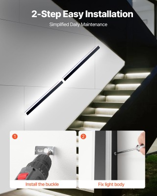 VEVOR Εξωτερικό Απλίκα Τοίχου RGB LED 1000mm με Ρυθμιζόμενο Χρώμα κ... VEVOR Εξωτερικό Απλίκα Τοίχου RGB LED 1000mm με Ρυθμιζόμενο Χρώμα κ...