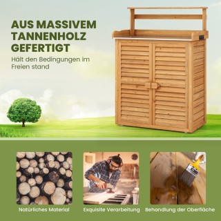 Costway  Τραπέζι φύτευσης με ντουλάπι, ανθεκτικό στις καιρικές συνθ...