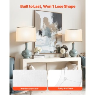 VEVOR Σετ 2 Λευκά Καπέλα Λάμπας με Harp 11x13x10 ίντσες (Μέγεθος Με... VEVOR Σετ 2 Λευκά Καπέλα Λάμπας με Harp 11x13x10 ίντσες (Μέγεθος Με...