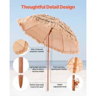 VEVOR Ομπρέλα Πατιού Τίκι 6.5 ft Παραλίας DCS65FTKQXJDXK1EI001V0 VEVOR Ομπρέλα Πατιού Τίκι 6.5 ft Παραλίας DCS65FTKQXJDXK1EI001V0