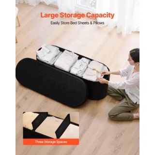 VEVOR Πτυσσόμενο Ωοειδές Παγκάκι Αποθήκευσης από Ύφασμα Τέντι σε Μα... VEVOR Πτυσσόμενο Ωοειδές Παγκάκι Αποθήκευσης από Ύφασμα Τέντι σε Μα...