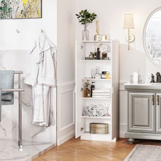 HOMCOM Κινητό Πολυλειτουργικό Μοντέρνο με 5 Ράφια και Ρυθμιζόμενα ... HOMCOM Κινητό Πολυλειτουργικό Μοντέρνο με 5 Ράφια και Ρυθμιζόμενα ...