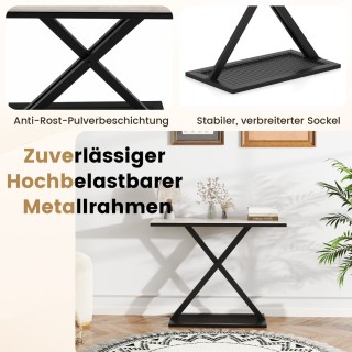 Costway Κονσόλα με Τεχνητό Μάρμαρο και Μεταλλικό Πλαίσιο 100 x 40 x...