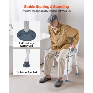 VEVOR Πολυλειτουργική Καρέκλα Τουαλέτας με Ρυθμιζόμενο Ύψος (227 kg... VEVOR Πολυλειτουργική Καρέκλα Τουαλέτας με Ρυθμιζόμενο Ύψος (227 kg...