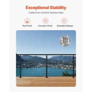 VEVOR Κολόνα Κάγκελου Οριζόντιας Τρύπας 36x2x2 4JZLGZXHS914MY65M001V0 VEVOR Κολόνα Κάγκελου Οριζόντιας Τρύπας 36x2x2 4JZLGZXHS914MY65M001V0