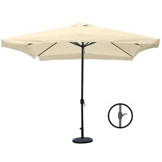 BAKAJI  Ομπρελόκηπος Κεντρικός Πάλος 3x3 Μπεζ Ύφασμα με κρόσσι Κλεί...