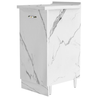 Shally Dogan Βάση Κουζίνας Μοντέρνα Λευκή με Όψη Μαρμάρου, 1 Πόρτα ... Shally Dogan Βάση Κουζίνας Μοντέρνα Λευκή με Όψη Μαρμάρου, 1 Πόρτα ...