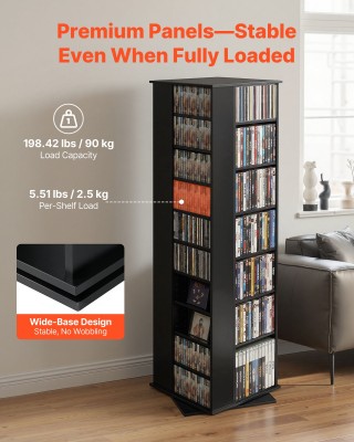 VEVOR Περιστρεφόμενη Ντουλάπα Αποθήκευσης Μέσων, Βάση CD/DVD, 34 Θέ... VEVOR Περιστρεφόμενη Ντουλάπα Αποθήκευσης Μέσων, Βάση CD/DVD, 34 Θέ...