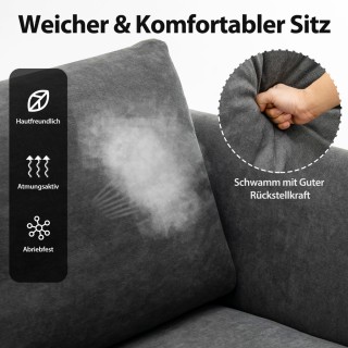 Costway Διθέσιος Καναπές 141 x 80 x 72 cm με Εργονομικά Μπράτσα και...