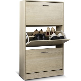 BAKAJI Ντουλάπα παπουτσιών 3 φύλλων με ράφια διπλού βάθους και λαβ... BAKAJI Ντουλάπα παπουτσιών 3 φύλλων με ράφια διπλού βάθους και λαβ...