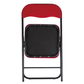 Galileo Πτυσσόμενη καρέκλα εξοικονόμησης χώρου με εφέ κόκκινου βελο...