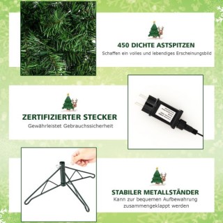 Χριστουγεννιάτικο Δέντρο Μισό ύψους 210 cm με 150 LED φώτα COSTWA... Χριστουγεννιάτικο Δέντρο Μισό ύψους 210 cm με 150 LED φώτα COSTWA...