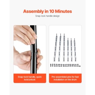 VEVOR Χειροκίνητος Κυλινδρικός Αεριστήρας Γκαζόν 21 Βαρέως Τύπου Μα... VEVOR Χειροκίνητος Κυλινδρικός Αεριστήρας Γκαζόν 21 Βαρέως Τύπου Μα...