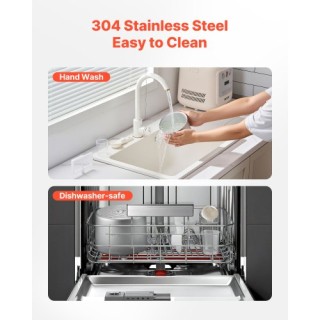 VEVOR Αυτόματος Παραγωγέας Παγωτού 1 Λίτρου με Ενσωματωμένο Συμπιεσ... VEVOR Αυτόματος Παραγωγέας Παγωτού 1 Λίτρου με Ενσωματωμένο Συμπιεσ...