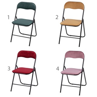 Galileo Πτυσσόμενη καρέκλα εξοικονόμησης χώρου με βελούδινη όψη  59...