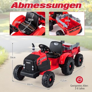 Costway Ηλεκτρικό Τρακτέρ 24V για Παιδιά με Αποσπώμενο Ρυμουλκούμεν... Costway Ηλεκτρικό Τρακτέρ 24V για Παιδιά με Αποσπώμενο Ρυμουλκούμεν...