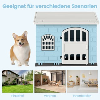 Costway Πλαστική Σκυλόσπιτα με Αδιάβροχη Πόρτα και Παράθυρα για Μικ... Costway Πλαστική Σκυλόσπιτα με Αδιάβροχη Πόρτα και Παράθυρα για Μικ...