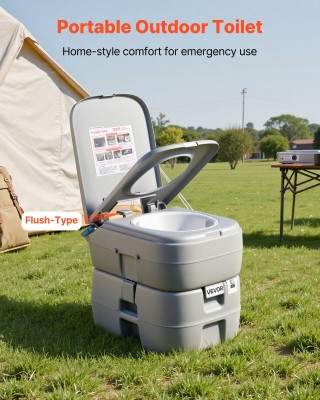 VEVOR Φορητή Τουαλέτα 30L με Αποσπώμενη Δεξαμενή Αποβλήτων, 200 Χρή...