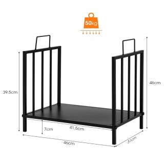 Costway Μεταλλική Ραφιέρα Καυσόξυλων 46x31x46cm Μαύρη - Αντοχή έως ... Costway Μεταλλική Ραφιέρα Καυσόξυλων 46x31x46cm Μαύρη - Αντοχή έως ...