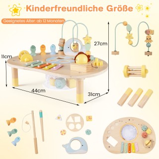 Costway Ολοκληρωμένο Πολυλειτουργικό Τραπέζι Δραστηριοτήτων 7 σε 1 ...