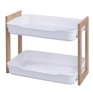 Galileo Ράφι 2 επιπέδων από μπαμπού και πλαστικό PP 35x20x27 εκ. 59...