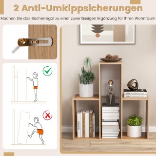 Costway Κυρτό/Κοίλο Βιβλιοθήκη με Γεωμετρικό Σχεδιασμό και 3 Ράφια... Costway Κυρτό/Κοίλο Βιβλιοθήκη με Γεωμετρικό Σχεδιασμό και 3 Ράφια...