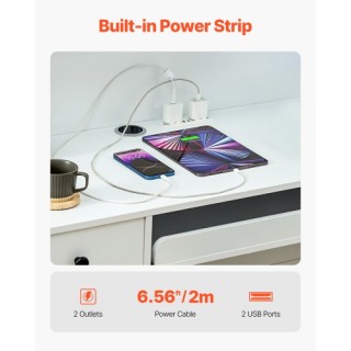 VEVOR Λευκός Παραλληλόγραμμος Πάγκος Υποδοχής - 47.24 (120 cm) YBQT...