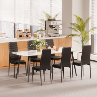 VEVOR Σετ 6 Μαύρων Καρεκλών Τραπεζαρίας JSCYXDFGPYXDT9BE6001V0 VEVOR Σετ 6 Μαύρων Καρεκλών Τραπεζαρίας JSCYXDFGPYXDT9BE6001V0