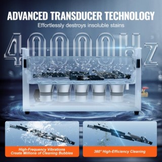 VEVOR Καθαριστής Υπερήχων 10L 300W με Χρονοδιακόπτη & Θερμαντήρα S... VEVOR Καθαριστής Υπερήχων 10L 300W με Χρονοδιακόπτη & Θερμαντήρα S...