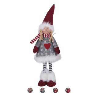 Galileo Χριστουγεννιάτικη κούκλα με μακριά πόδια και γούνα ύψους 48...