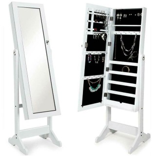 BAKAJI Ντουλάπι Κοσμημάτων με Καθρέφτη Ginevra σε Λευκό Χρώμα 02822465 BAKAJI Ντουλάπι Κοσμημάτων με Καθρέφτη Ginevra σε Λευκό Χρώμα 02822465