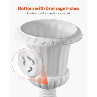 VEVOR Λευκές Ανθοστήλες Πλαστικές Κασπώ 40 x 67 εκ SLHPW1522INCASRQ...