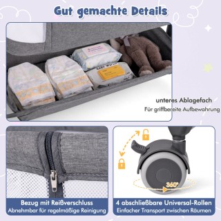 Costway Πολυλειτουργικό Βρεφικό Κρεβάτι με Στρώμα και Αποθηκευτικό ... Costway Πολυλειτουργικό Βρεφικό Κρεβάτι με Στρώμα και Αποθηκευτικό ...