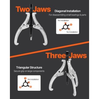 VEVOR Σετ Εξολκέα Γρανάζι VEVOR, 3 Σαγωνιών με Αναστρέψιμα Σαγόνια,...