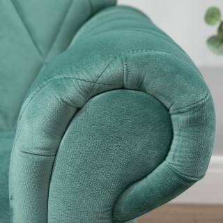 Διθέσιος καναπές Homcom σε αφρώδες καουτσούκ και πράσινο βελούδο Vi... Διθέσιος καναπές Homcom σε αφρώδες καουτσούκ και πράσινο βελούδο Vi...