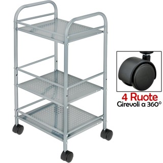 BAKAJI Καρότσι αποθήκευσης από ατσάλι για μπάνιο κουζίνα κομμωτήρι... BAKAJI Καρότσι αποθήκευσης από ατσάλι για μπάνιο κουζίνα κομμωτήρι...