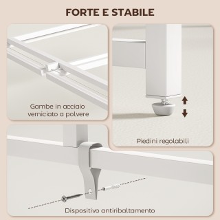 HOMCOM Συμπαγές Πτυσσόμενο Γραφείο με Αφαιρούμενη Βάση Οθόνης, 100x...