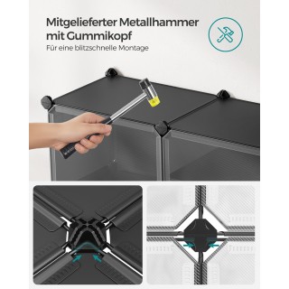 Ραφιέρα Παπουτσιών SONGMICS, 6 Θέσεων, Μαύρη&nbsp