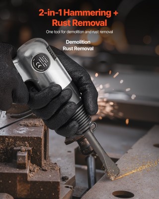 VEVOR Πνευματικό Σφυρί Air Hammer 4500 BPM με Needle Scaler & 4 Καλ...