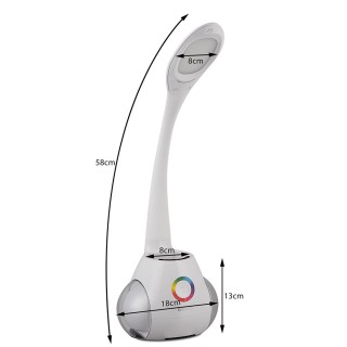 BAKAJI  Λάμπα Γραφείου LED με Θήκη για Στυλό, Αφή Ελέγχου με Φωτισμ...